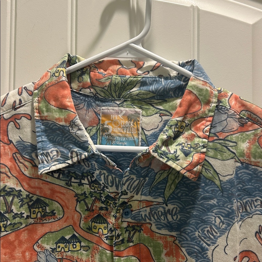 Margaritaville Multicolor Volcano Print Shirt